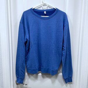 American Apparel - Blue Pullover Sweatshirt, Size M